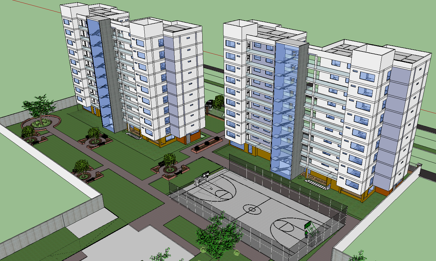 3D Residential Apartment Design with Modern Features and Layout