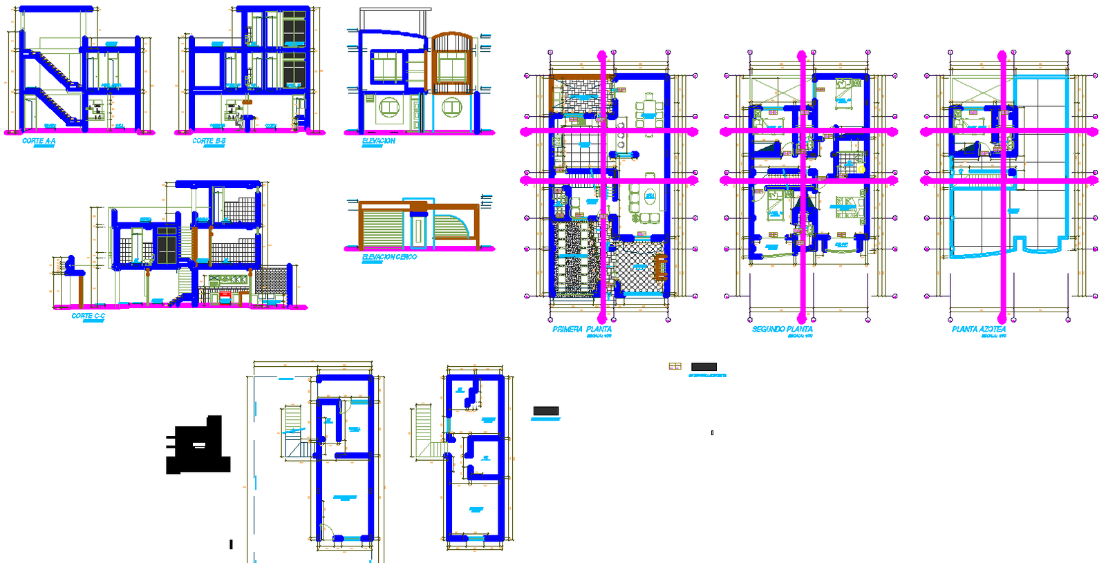Extended Family House Layout with Multi Level Modern Floor Plans