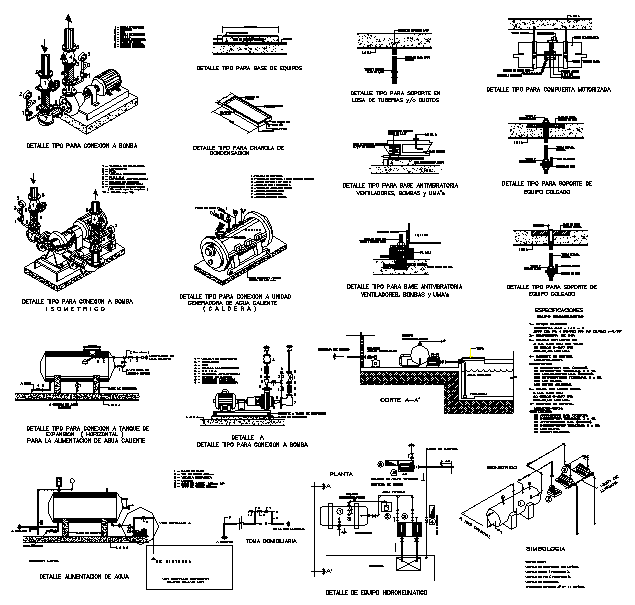 Detailed Water Pump DWG for Mechanical and Plumbing AutoCAD Projects