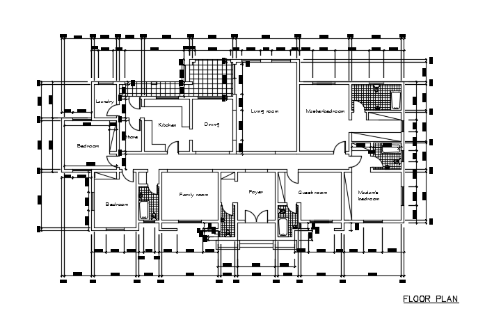 27x12m amazing house plan AutoCAD drawing