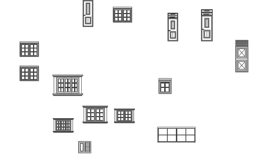 27x20m apartment house building door, and window plans are given in this file