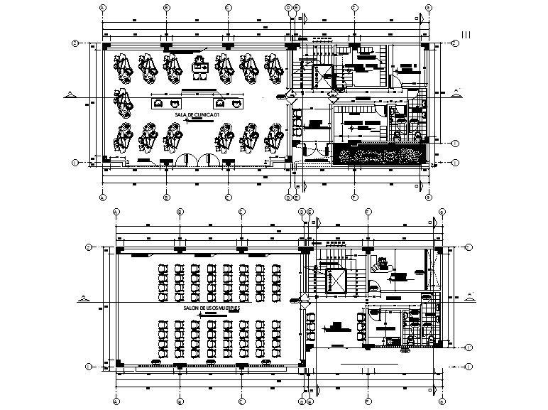 27x9m hospital plan is given in this Autocad drawing file. Download now.