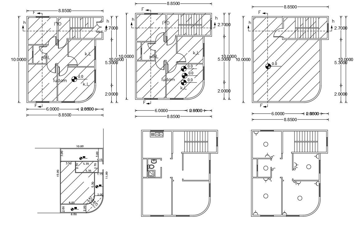 28' X 32' House Apartment Plans Design(100 Square Yards)