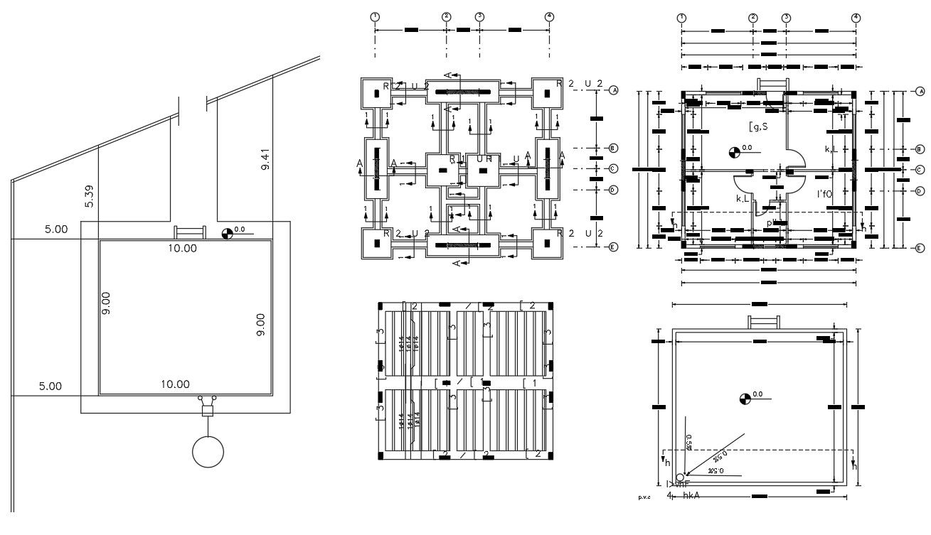 28' X 32' House Construction Plan AutoCAD Drawing