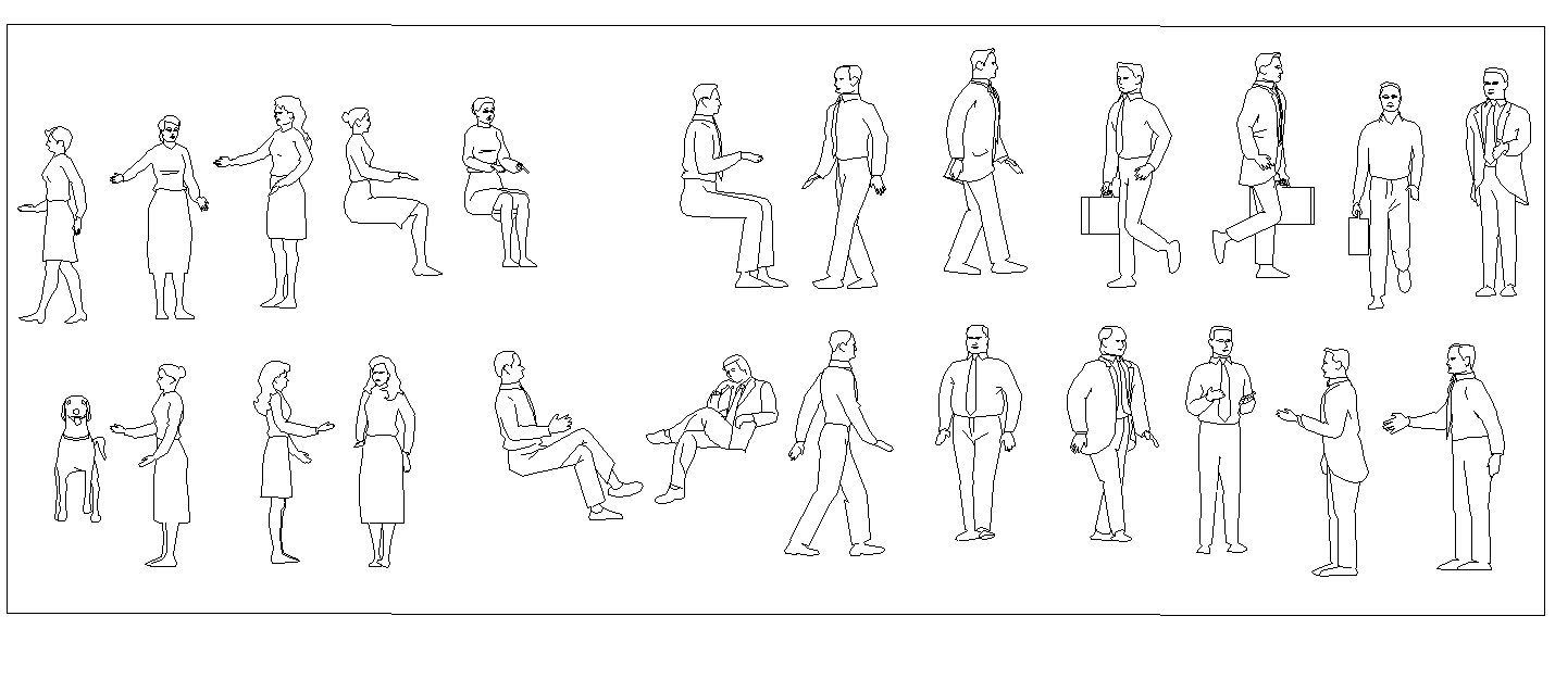 Office Worker DWG CAD Drawing for Architectural and Interior Projects