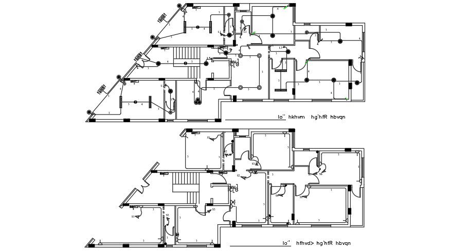 28x15m house plan of the switch point location drawing