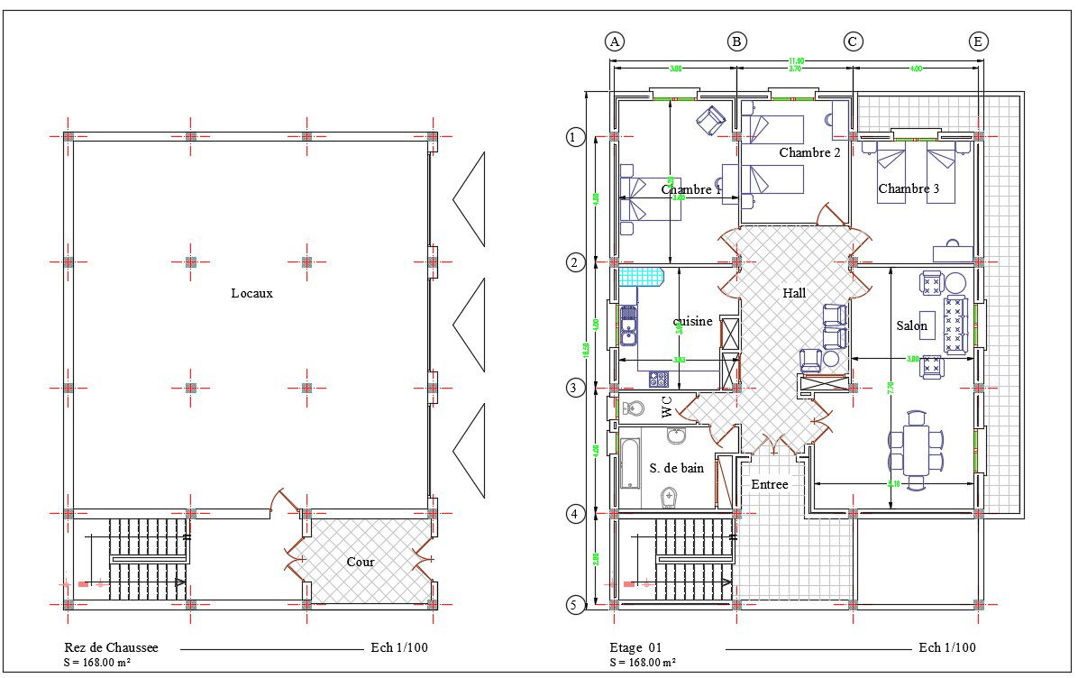 une simple villa en r+1