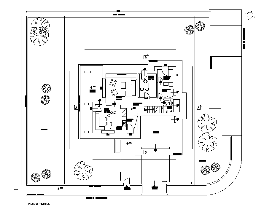 29’X27’ house plan is given in this AutoCAD drawing model. Download now.