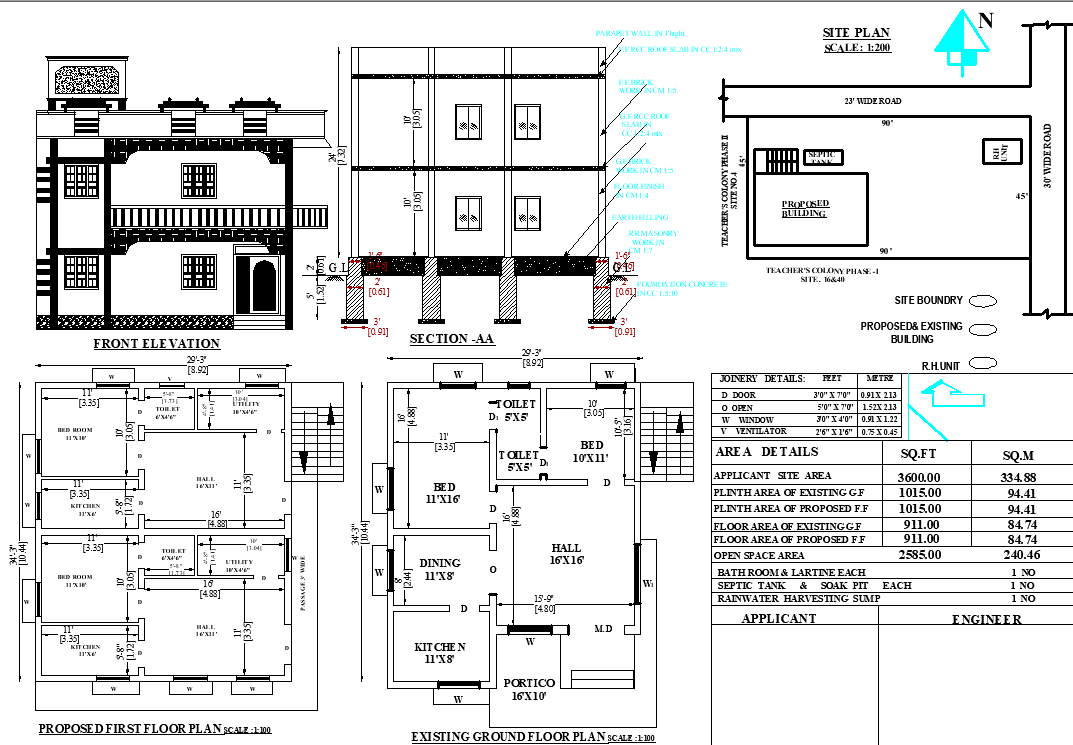 29X34 North Facing G1 Home Plan as per Vastu Shastra DWG PDF file