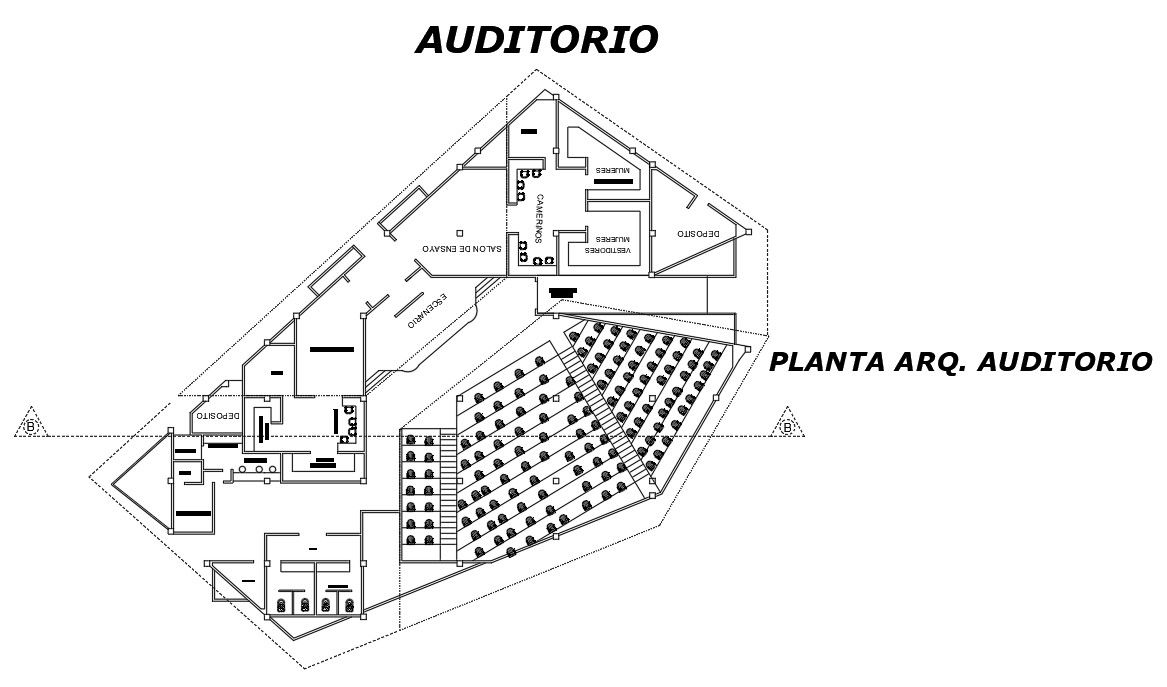 29x18m game show plan is given in this AutoCAD drawing model. Download now.