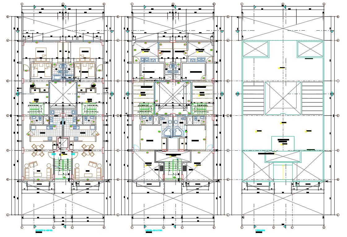 2 BHK Accommodation Plan Design AutoCAD File