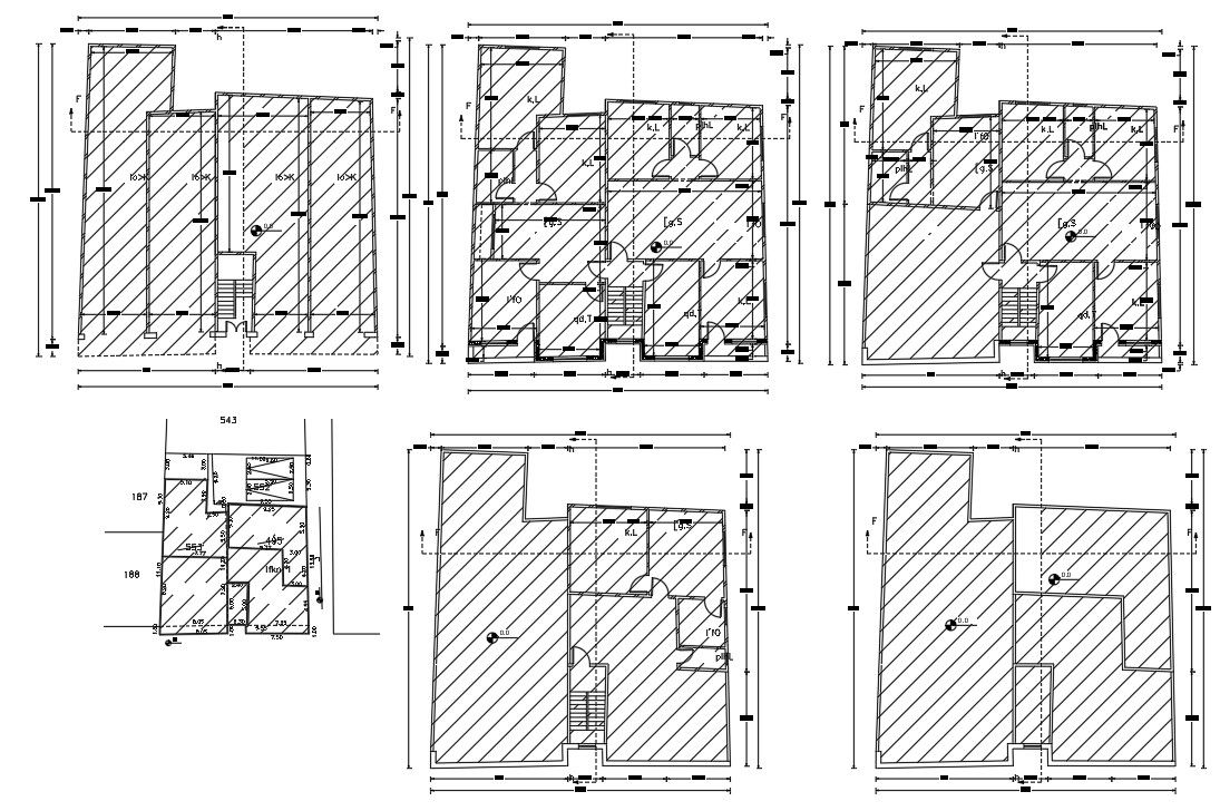 2 BHK Apartment Plan With Ground Floor Shop Plan