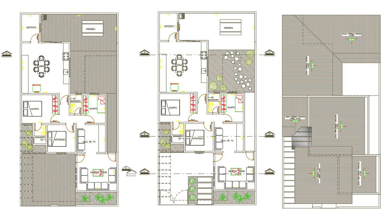 2BHK G+1 house plan AutoCAD DWG file of 10X20m. Download the file.