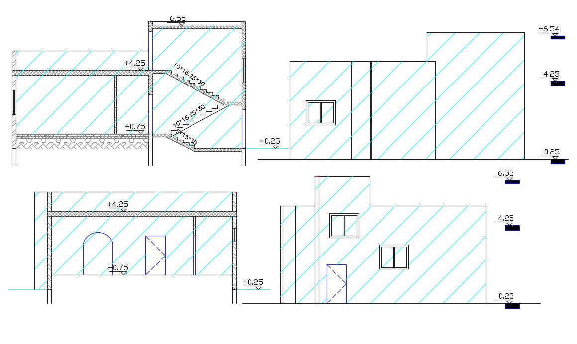 2 BHK House Building Design AutoCAD File