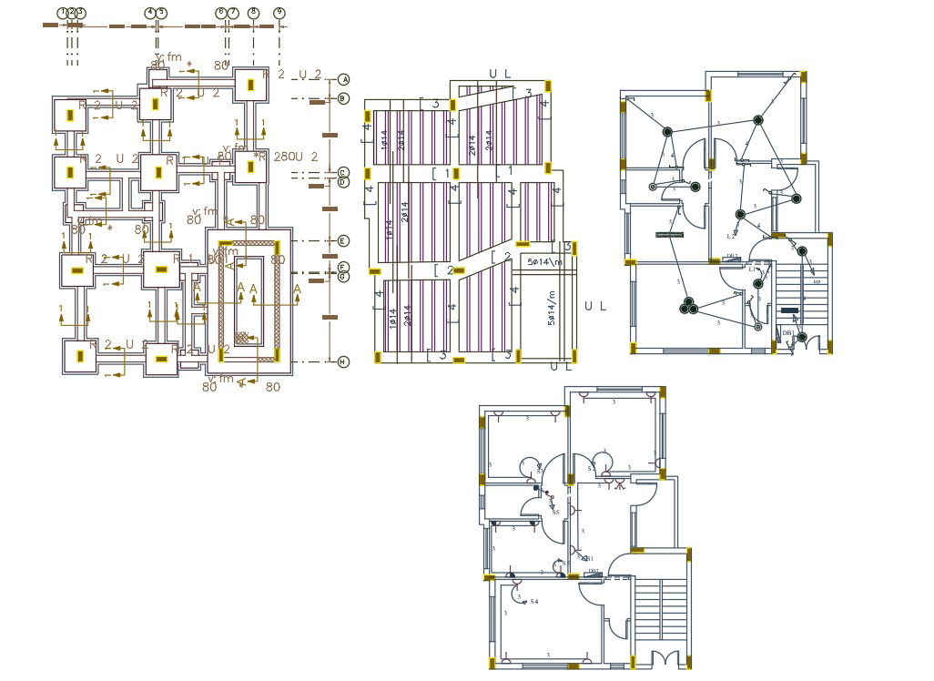 2 BHK House Construction Working And Electrical Plan