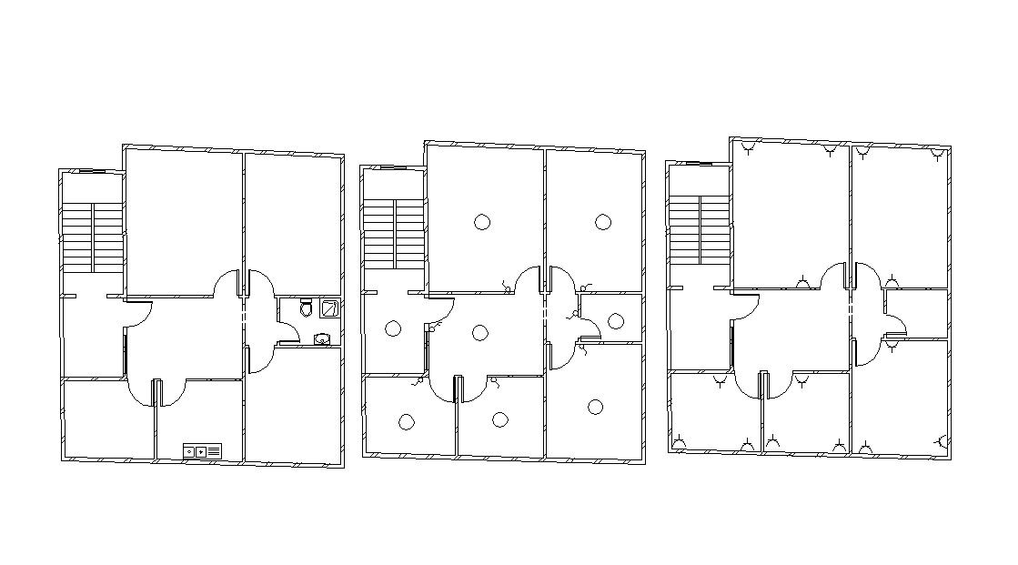 2 BHK House Wiring Plan CAD Drawing DWG File