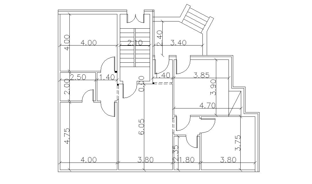 2 BHK Residence Bungalow Ground Floor Plan