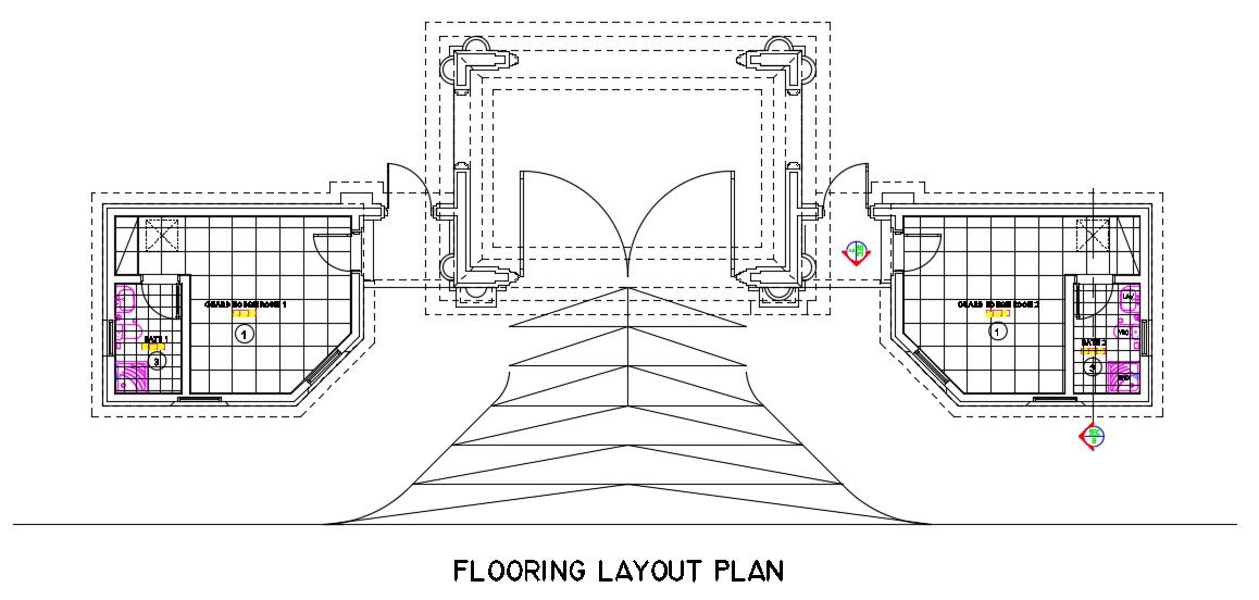 2D CAD Drawing Floor Pattern Design AutoCAD File