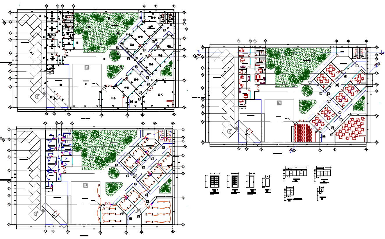 2D CAD Drawing Of Children School Project DWG File