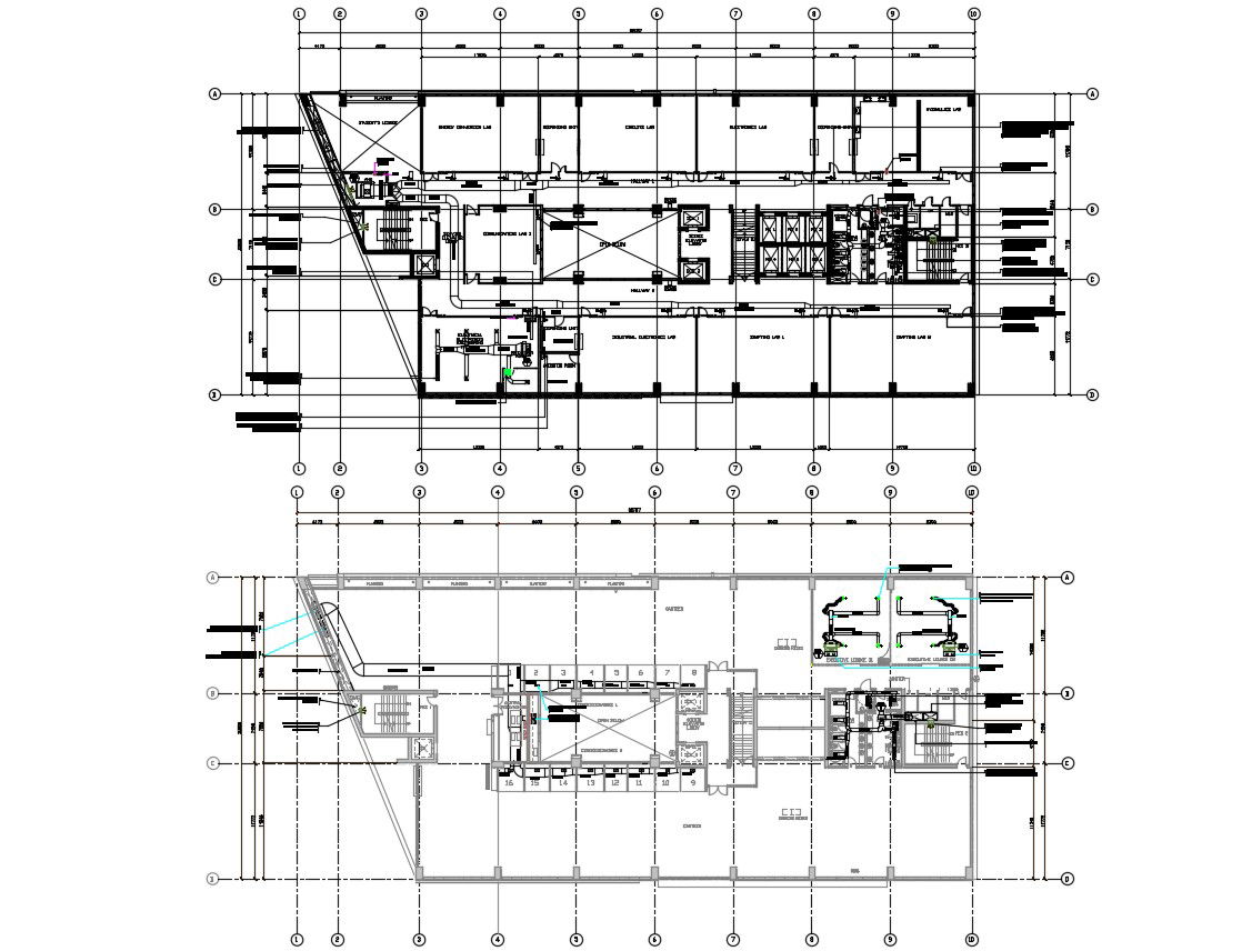 2D CAD Drawing Of Engineer College Layout Plan AutoCAD File