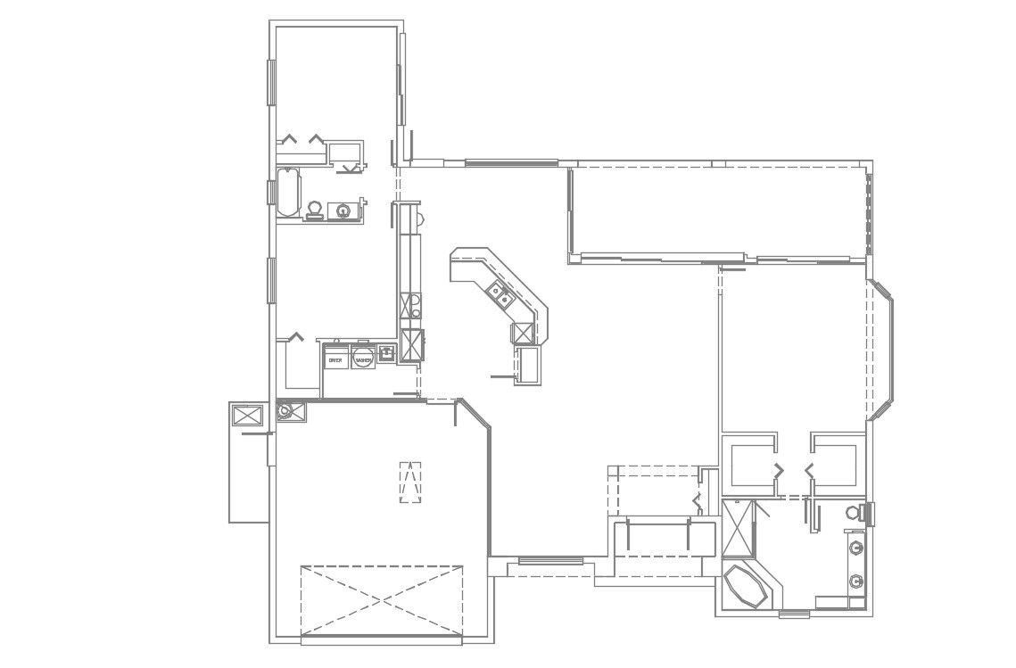 2D CAD Drawing Of Residences House Line Plan AutoCAD File