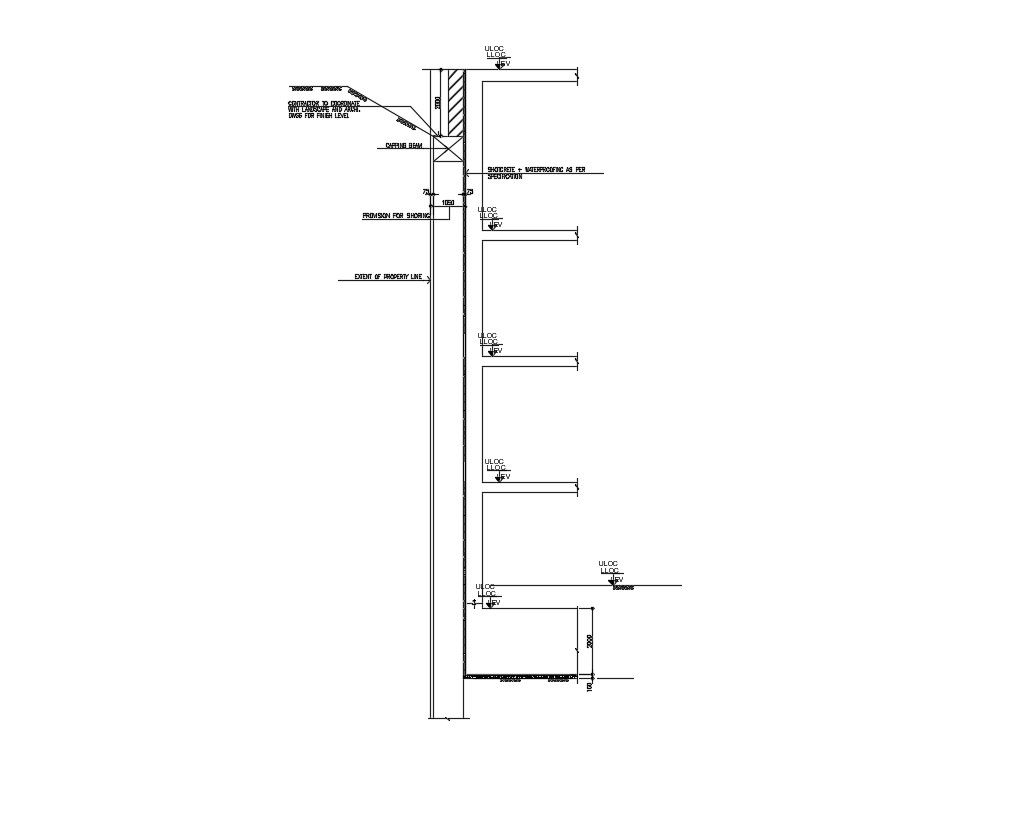 2D CAD Drawing Wall Section AutoCAD File Free Download