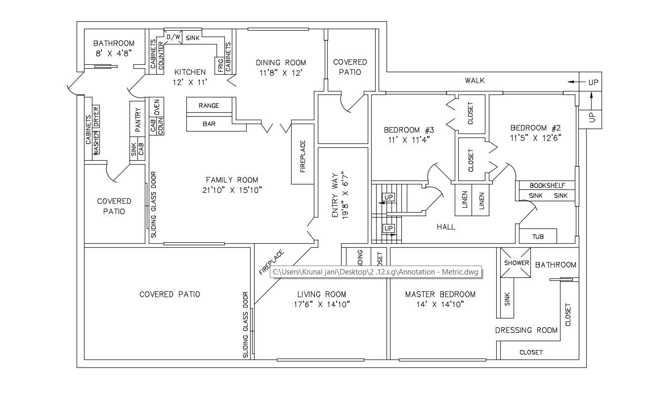 2D CAD Luxury Bungalow House Plans With Texting Layout AutoCAD File