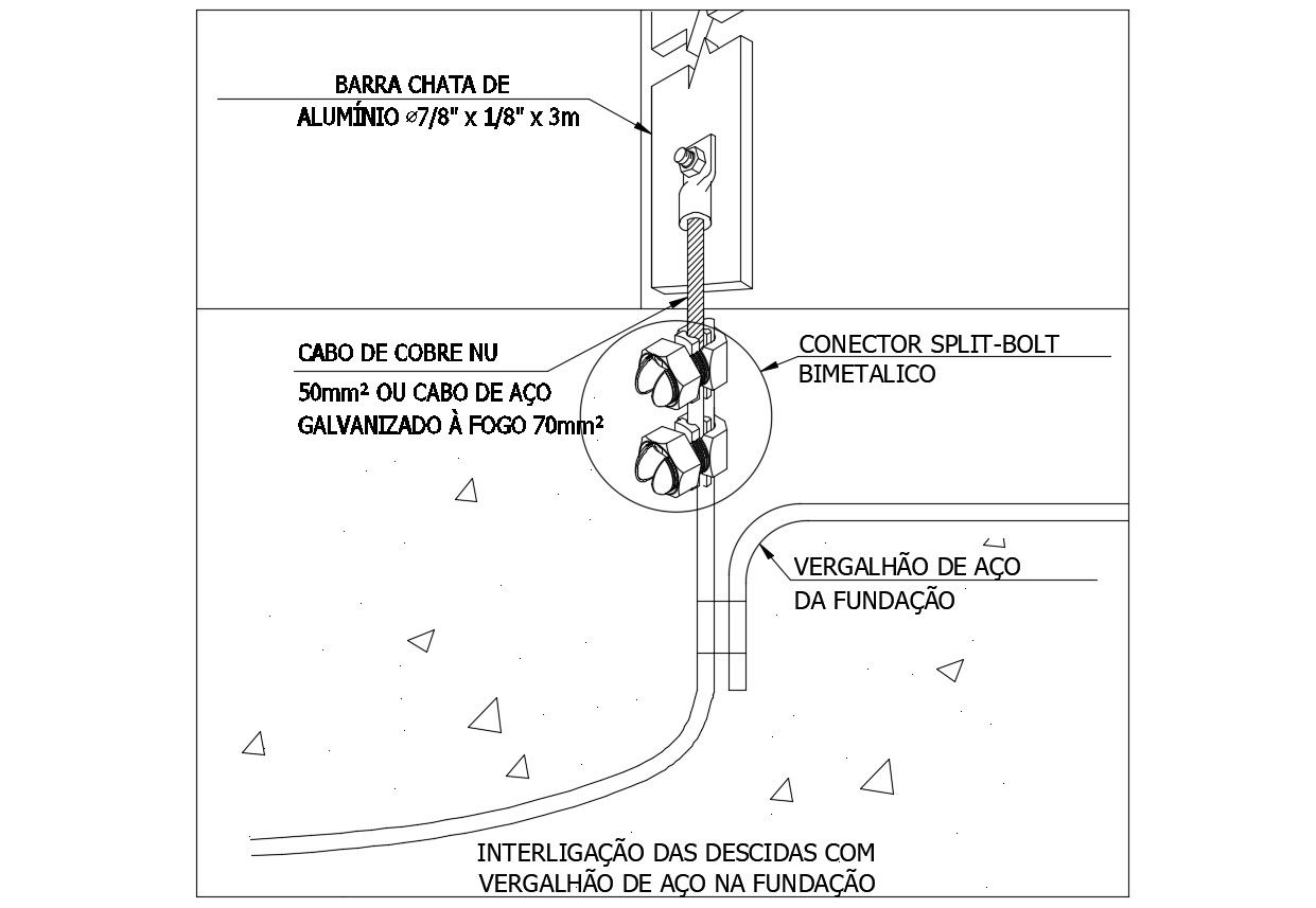 2D CAD Split Bolt Connector In Junction AutoCAD Drawing Free Download