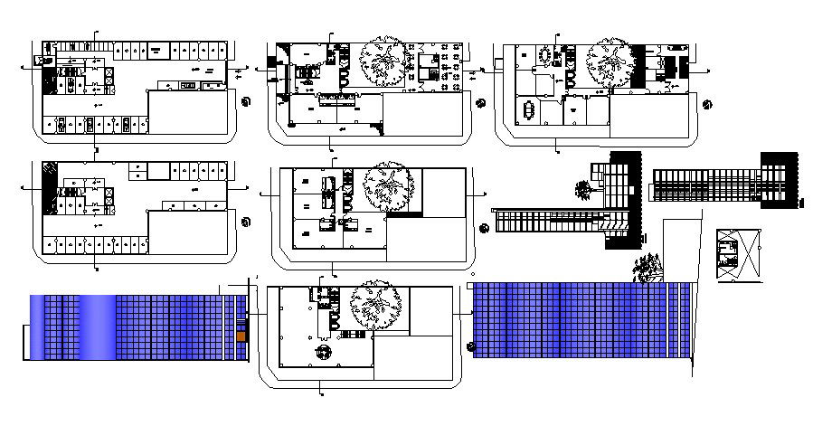 Office Building Design Plans In AutoCAD File