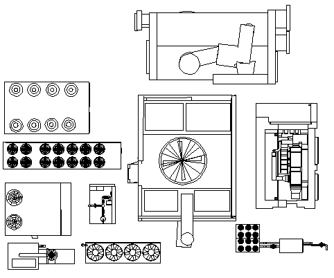 2D block of air conditioner design drawing