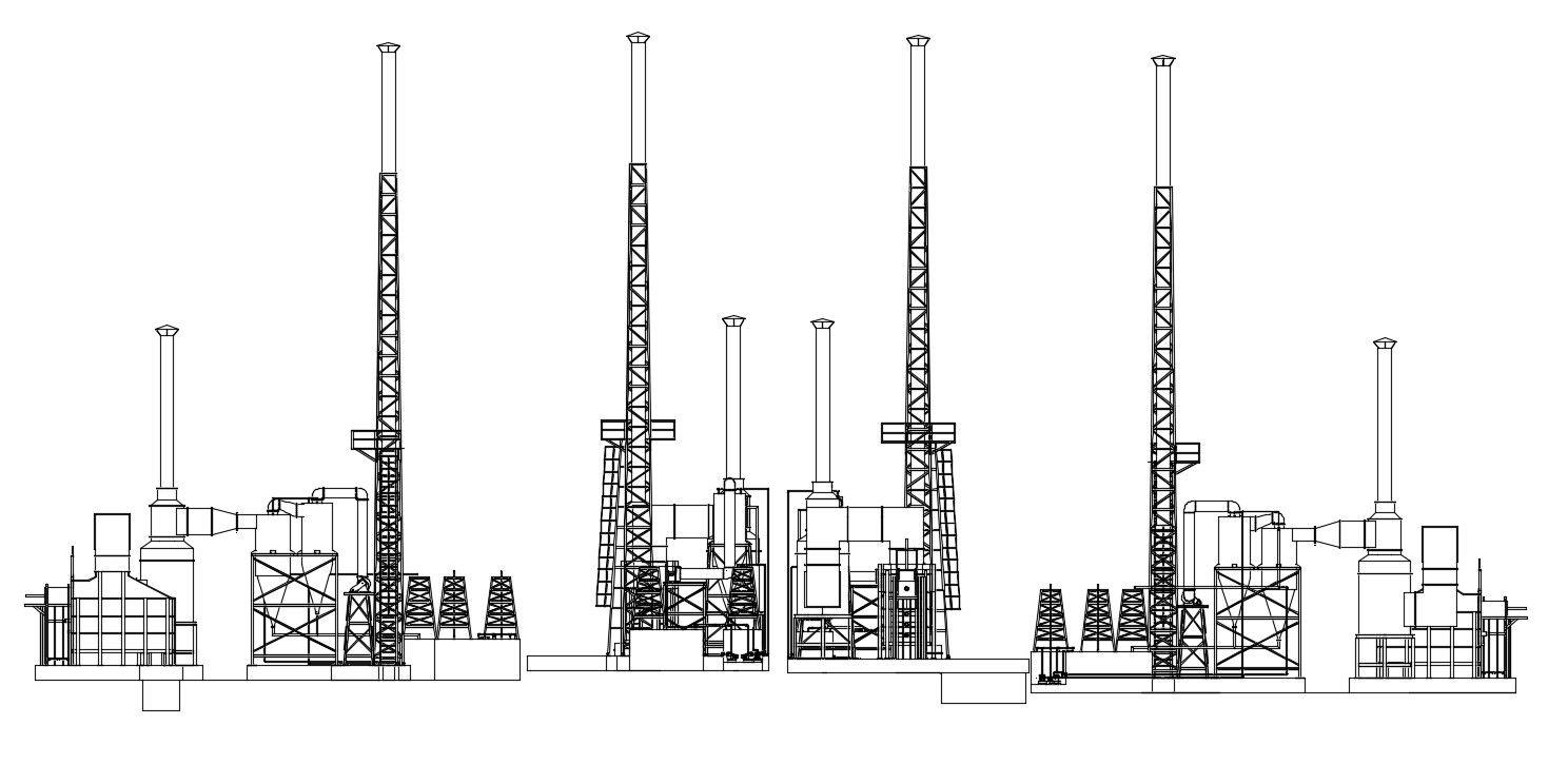 2D drawing of Water Recycling Plant AutoCAD File free Download