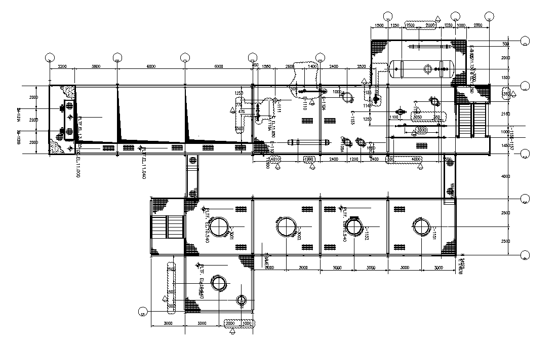 2D AutoCAD DWG drawing file has the detail of industrial plant. Download the 2D Autocad DWG drawing file.