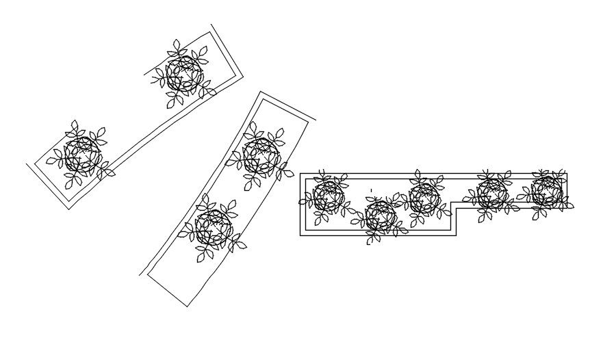 2D AutoCAD block of plants, dwg file, CAD file