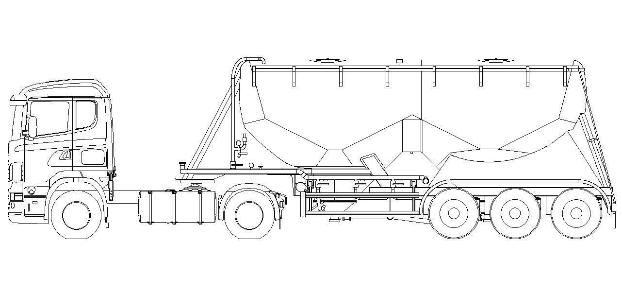 2D AutoCAD drawing file has the detail of water tank lorry.Download now.