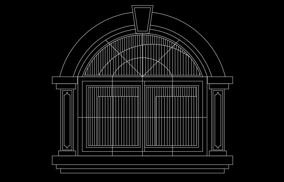 2D AutoCAD file has the detail of the traditional door drawing