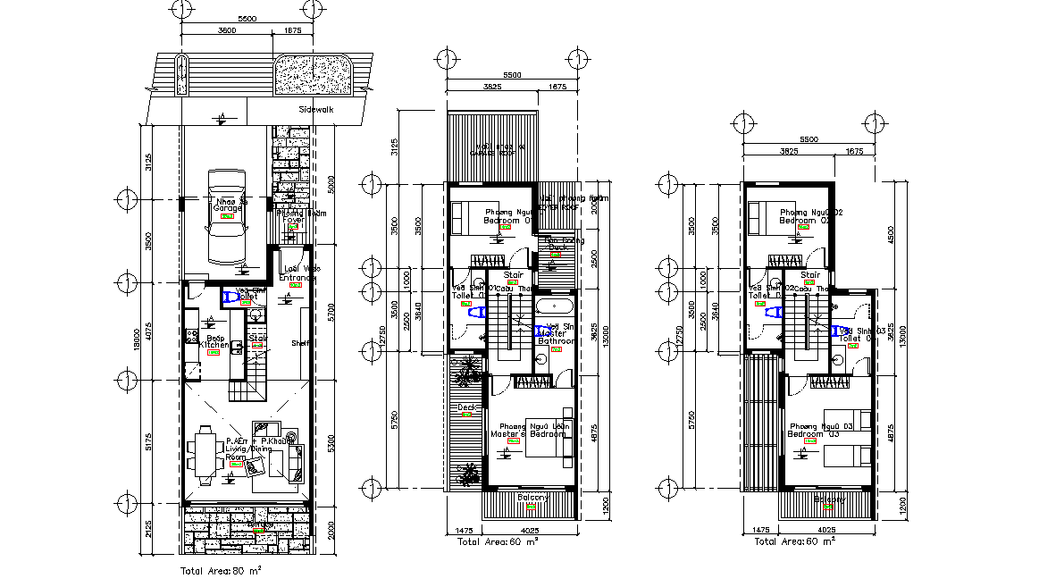 2D Autocad DWG drawing file has the detail of duplex house plan. Download the 2D Autocad DWG drawing file.