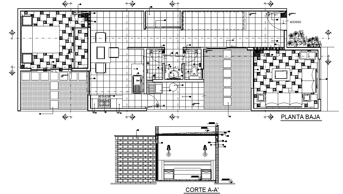 2D Autocad DWG drawing file has the details of finishing home. TDownload now.