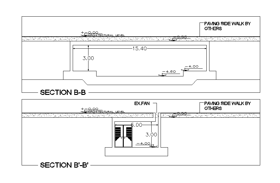2D Autocad DWG drawing file has the section detail of fountain master plan. Download the 2D Autocad DWG drawing file.