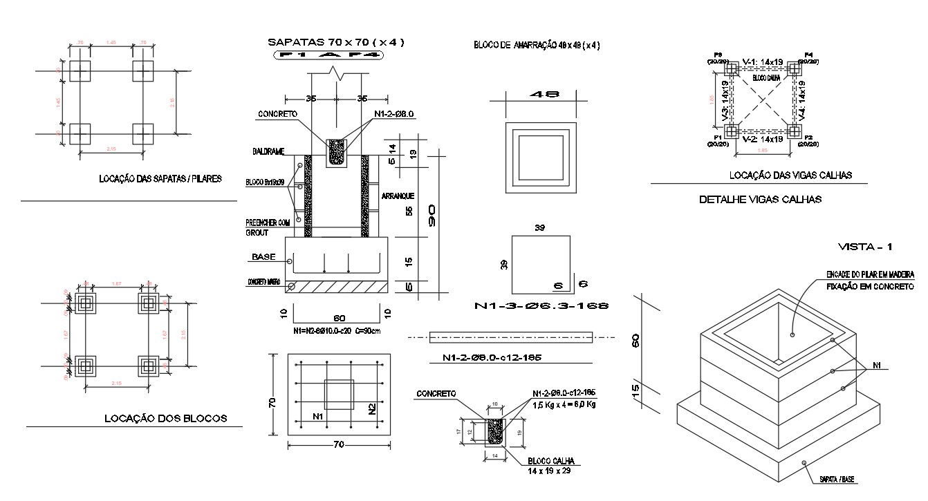 2D Autocad DWG drawing model of multipurpose square building structural details were given. Download the Autocad DWG drawing file.