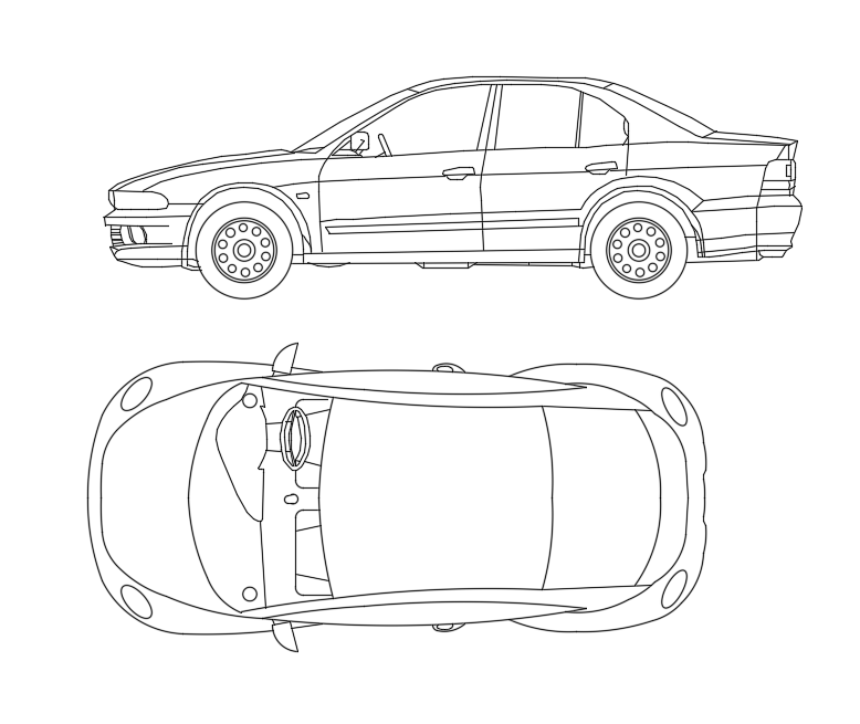 2D Autocad car design is given in this Autocad drawing file. Download now.