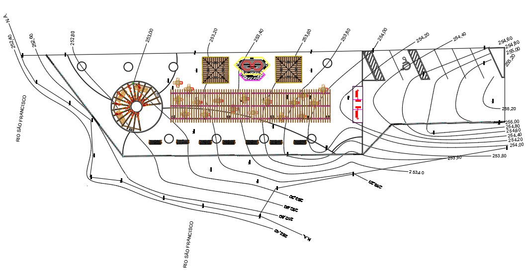 Public Park 2D Layout Design in AutoCAD DWG Format