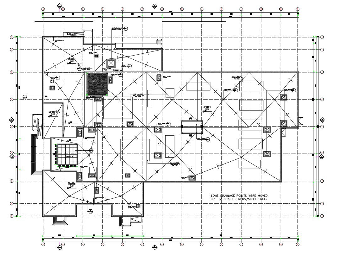 2D AutoCAD Drainage Points Plan IFS Camp Duhail Download