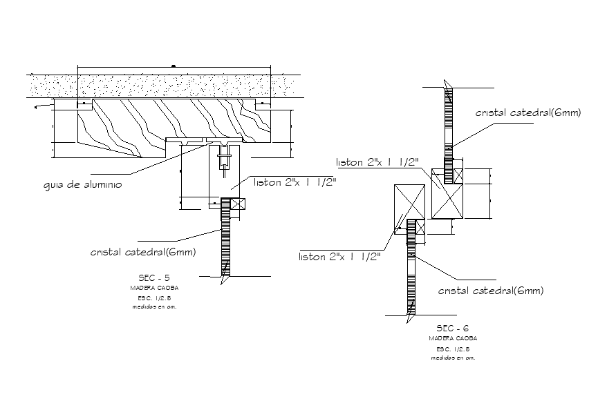 2D Autocad file has the detail of Mahogany wood section view. Download the Autocad file.