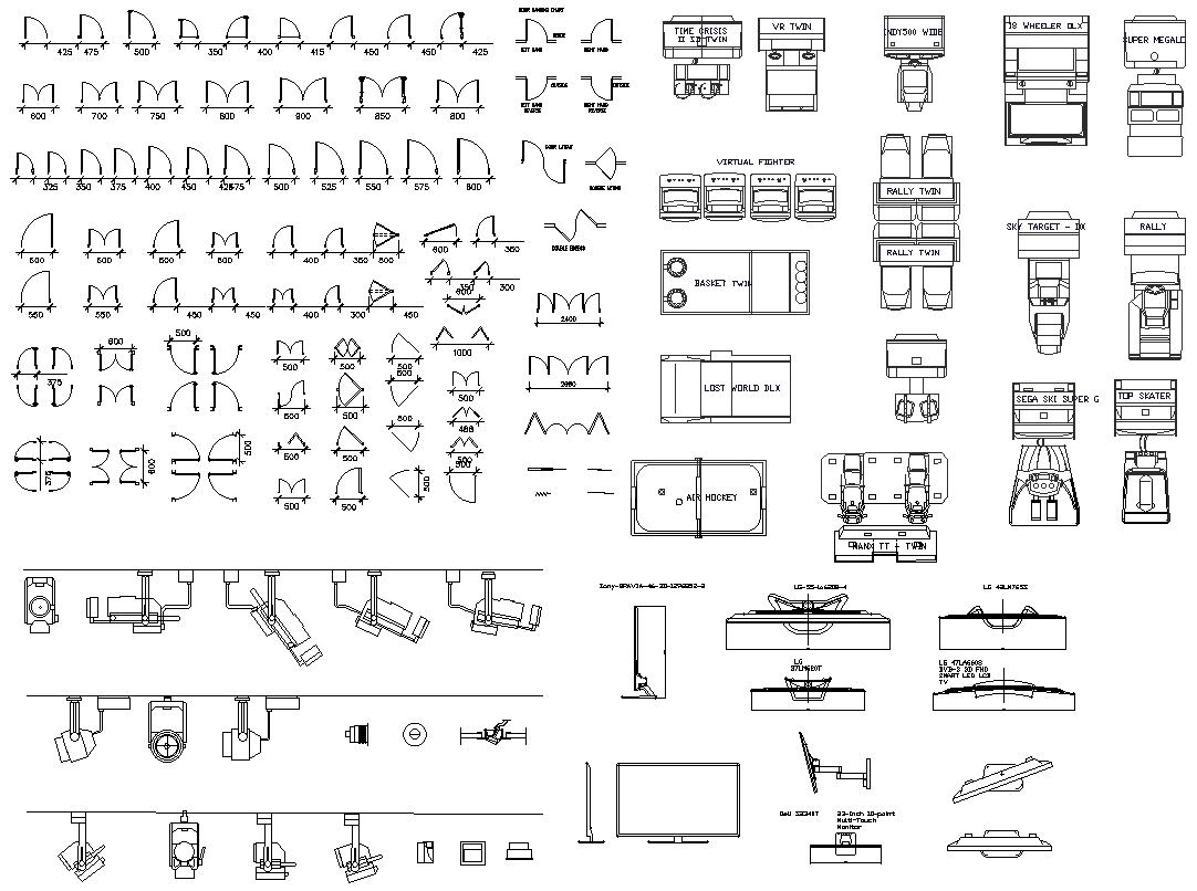 2D CAD Blocks of Kids Game Zone AutoCAD File for Interior Planning