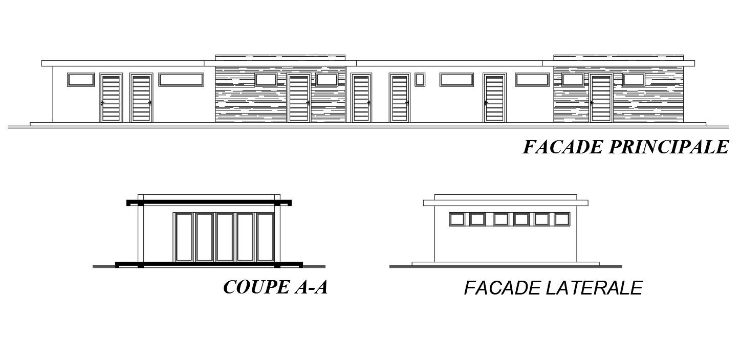 2D CAd Drawing having the elevation of Building is given..Free Download the AutoCAD 2D DWG file