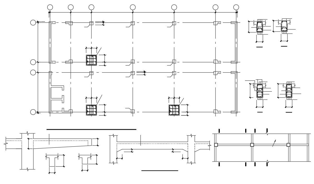 2 D Cad drawing file having the reinforcement details of Beam-Column joint .Download the tDWG AutoCAD file.