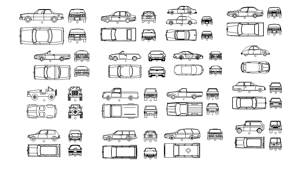 2D Car design is given in this Autocad drawing file. Download now.