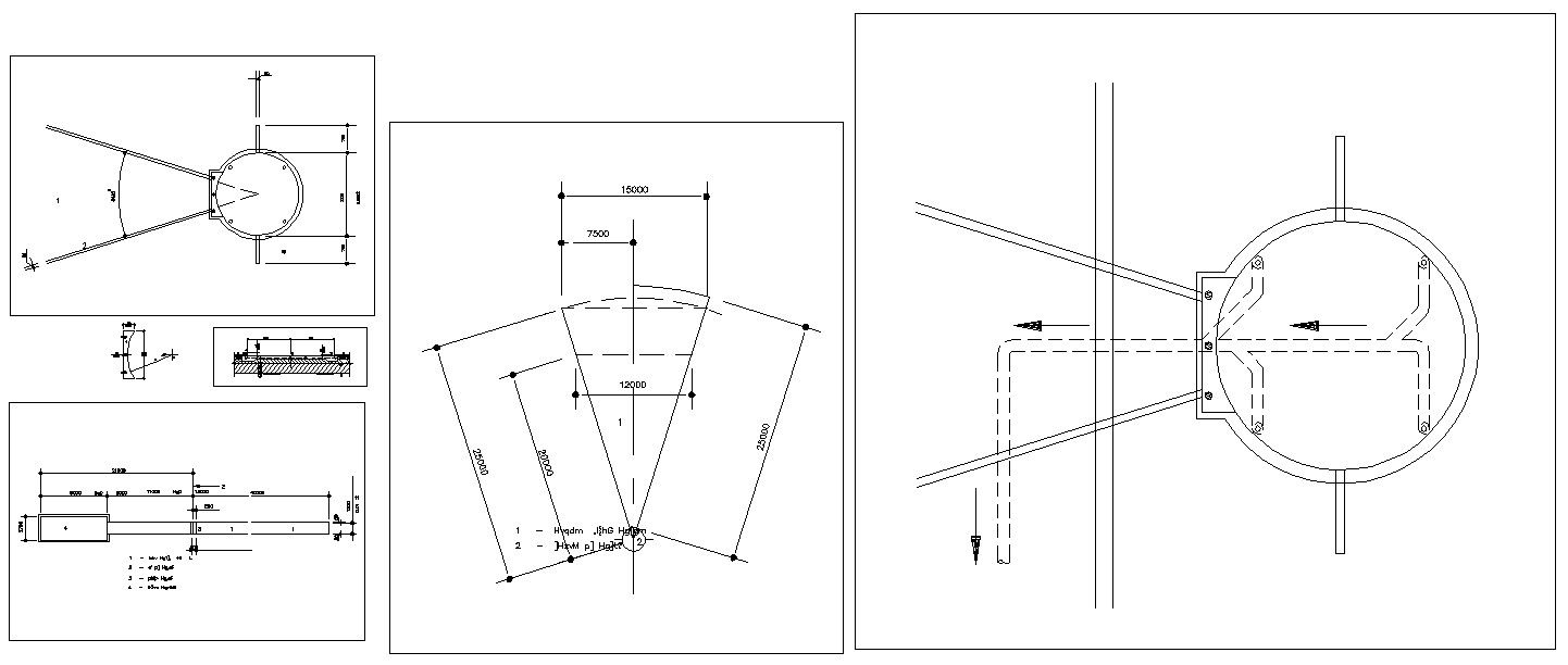 2D DWG file Showing the details of the Standard details with dimensions. Download the AutoCAD file.