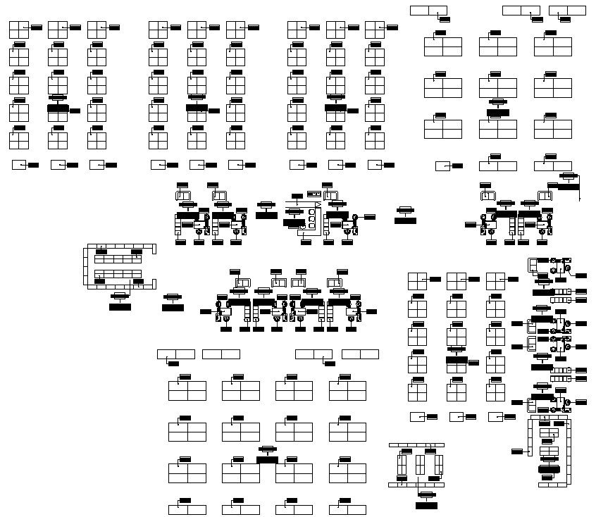 2D Drawing CAD files having the house Furniture details. Download the AutoCAD 2D DWG file.