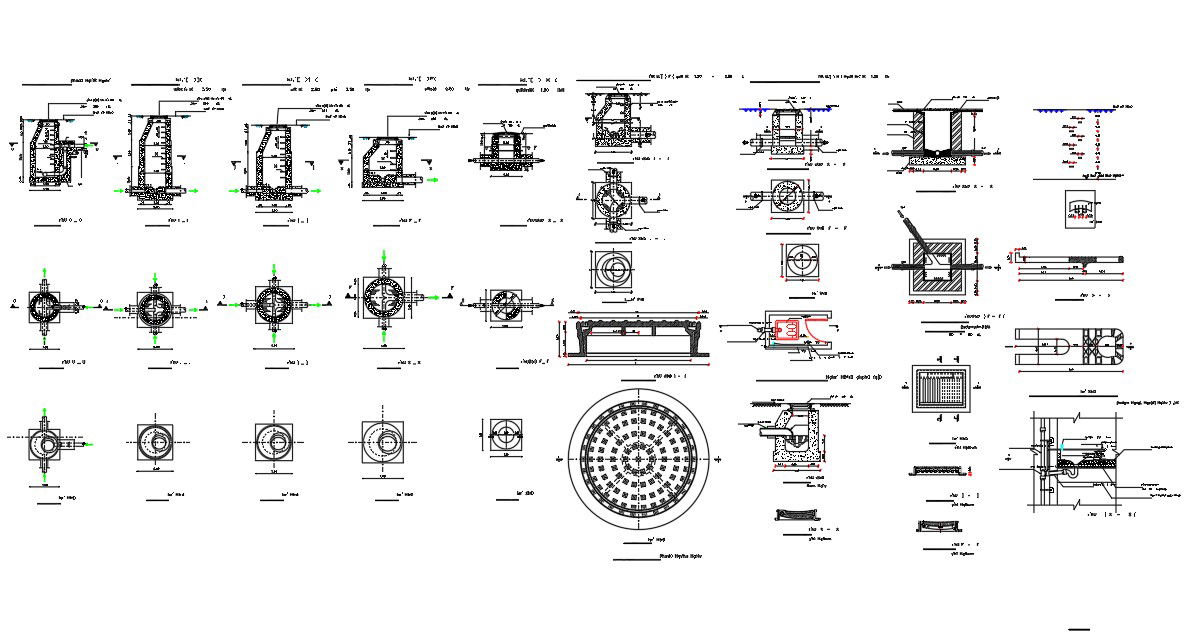 2D Drawing file of public toilet drainage pipeline section details are given in this DWG File.Download the AutoCAD 2D DWG file